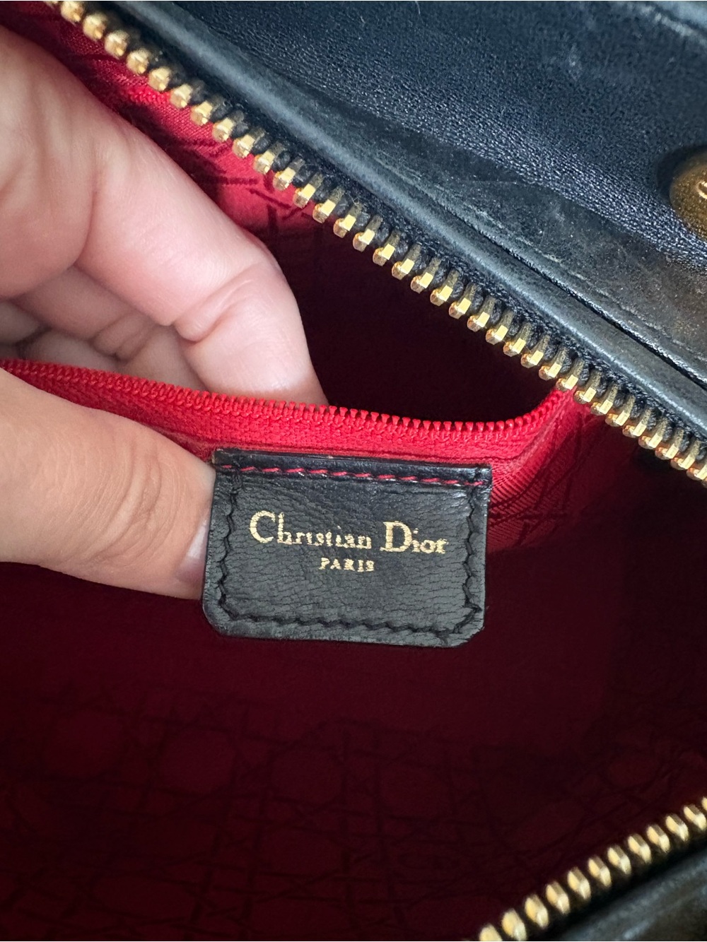Medium Lady Dior Black GHW - Picture 9 of 13